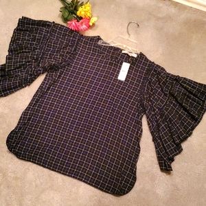 Fit and Flare Wide Sleeve Dramatic Top!